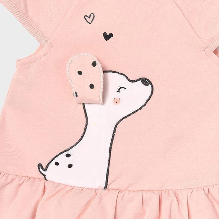 Mayoral Sukienka dzianina grafika kolor 43 Pale blush rozmiar 4-6 m