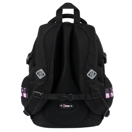 PLECAK 4-KOMOROWY STRIGHT BP-01 PINK CHECKERED 680366