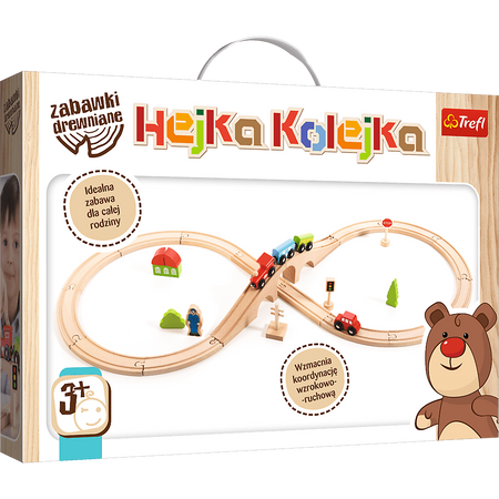 Trefl zabawka drewniana hejka kolejka 606539