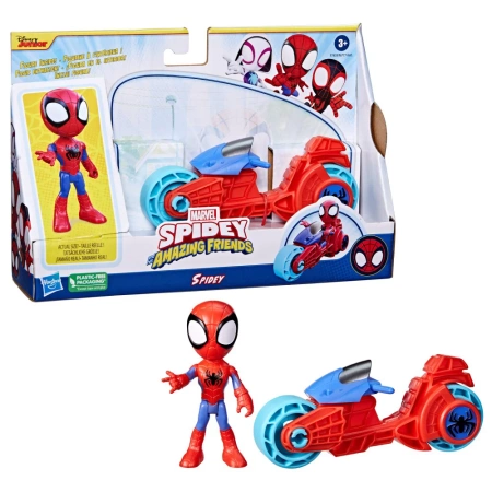 Marvel F6777/F7459 Spidey i przyjaciele Spidey na motorze figurka 181581