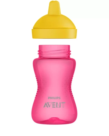 avent kubek z twardy ustnikiem odporny na gryzienie 18m+ 300ml róż 855590