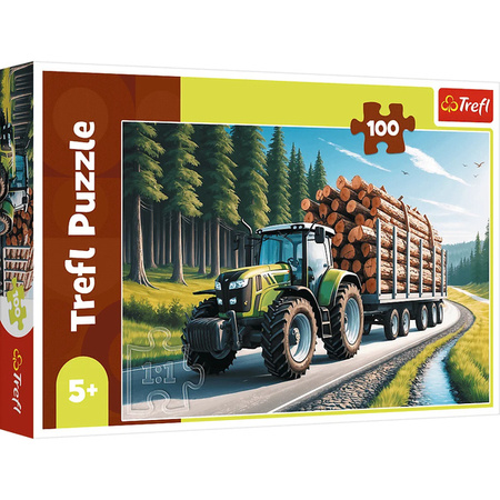 Puzzle Trefl 100 Ciagnik leśny 164930