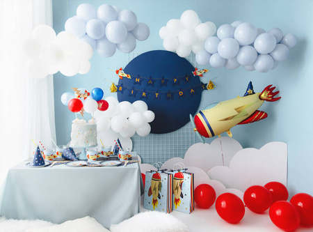 Balonowy topper na tort Samolot 29cm 032934