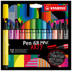 STABILO Pen 68 MAX 12kol ARTY cb wallet 590013