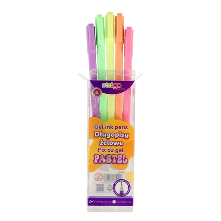Strigo Długopisy Żelowe w 5 Pastelowych Kolorach 885267