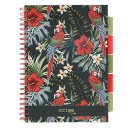 Strigo Pads tropiki papuga A4 kratka czarny 100k 80g 842413