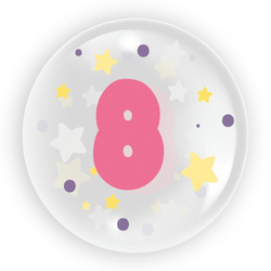 Tuban Balon 45cm cyfra 8 różowy 036188