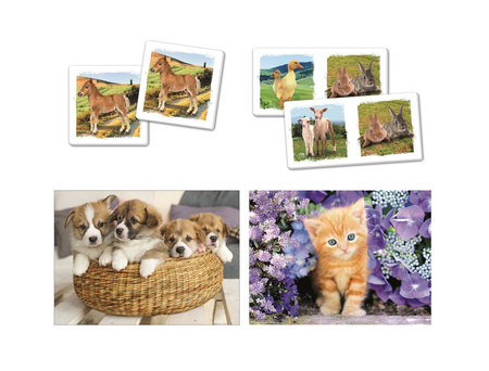 Clementoni superkit memo+-domino+2xpuzzle 30 animals 