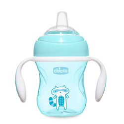Chicco Pierwszy kubek treningowy z miękkim ustnikiem 4M+ 200ml blue 069989