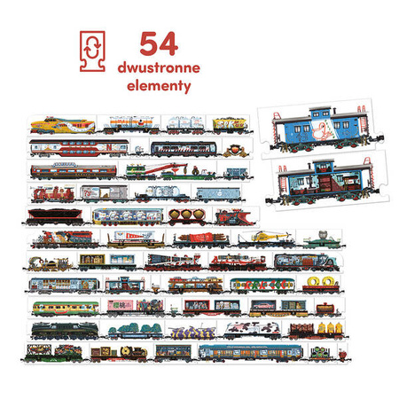 CzuCzu Puzzle dwustronne Pociągi 5+ 493259