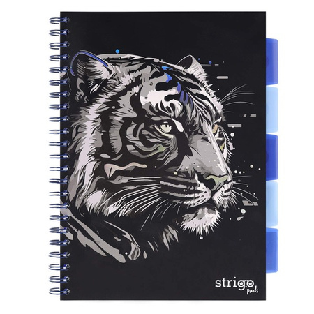 Strigo Pads animals tygrys B5 kratka czarny 100k 80g 814069