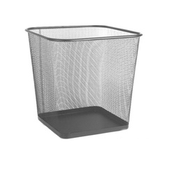 Kosz kwadrat-srebrny/czarny 27*27*35 tres