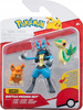 Pokemon PKW3603 Figurki bitewne Pawmi Lucario i Snivy 709442