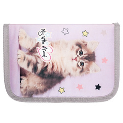 Piórnik Dwuklapkowy Bez Wyposażenia My Little Friend Grey Cat 657252