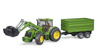 Bruder 03055 traktor john deere 7930 z ładowarką i przyczepą 2-osiową 203551