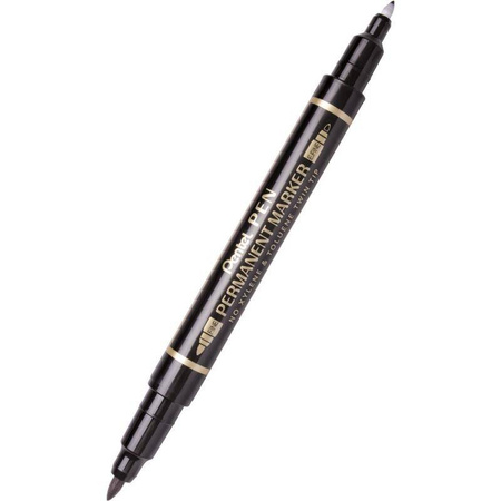 Pentel Marker permanentny dwustr. 0.3-1.0mm CD,DVD czarny okr. N75W 043869