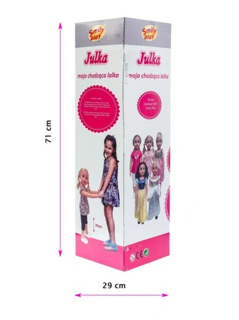 LALKA CHODZĄCA ZA RĘKĘ JULKA 70CM SMILY PLAY 849719