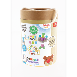 Trefl Zabawka drewniana O! Klocki Pasowanki Junior Bobaski i Miś 615142