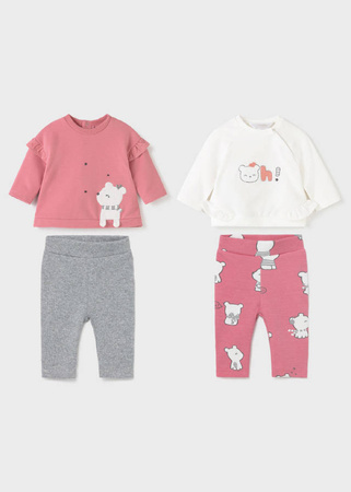 Mayoral Komplet 4-częściowy z leginsami ECOFRIENDS rozm. 6-9m 75 kolor 63 rosee