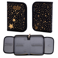 Piórnik pojedynczy dwuklapkowy bez wyposażenia head golden effect midn 175454