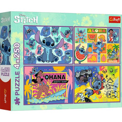 Puzzle Trefl 4x250 Niezwykły Stitch 133110
