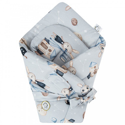 Bambusowy Rożek dla Niemowlaka Królik Astronom rozmiar 74x74 cm 421064