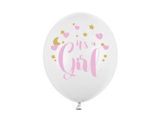 Balony 30cm It's a Girl Pastel Pure White 764361
