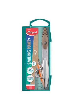 Maped Cyrkiel Study Smiling Planet + ołówek w pudełku 991219