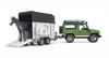 Bruder 02592 land rover z przyczepą dla konia +koń 