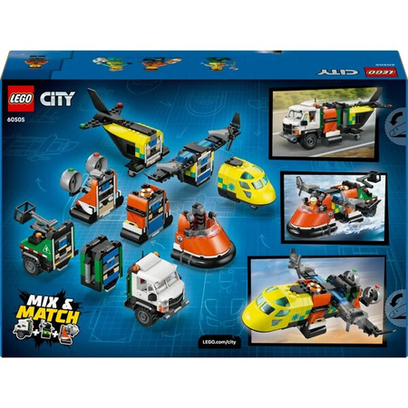 LEGO 60505 CITY Zestaw z samolotem,ciężarówką serwisową i poduszkowcem 056950