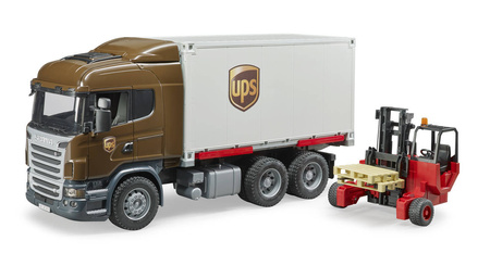 Bruder 03581 scania r kurier ups z podnośnikiem