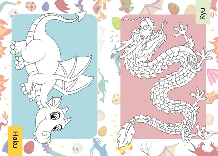 Kolorowanka z tatuażami Smoki 072839