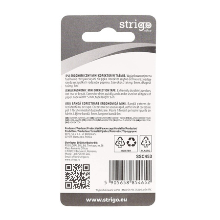 Strigo Korektor w taśmie mini 5 mm x 6m fiolet 854652