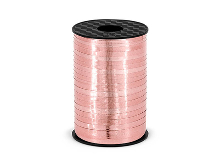 Wstążka plastikowa różowe złoto 5mm/225m 165182