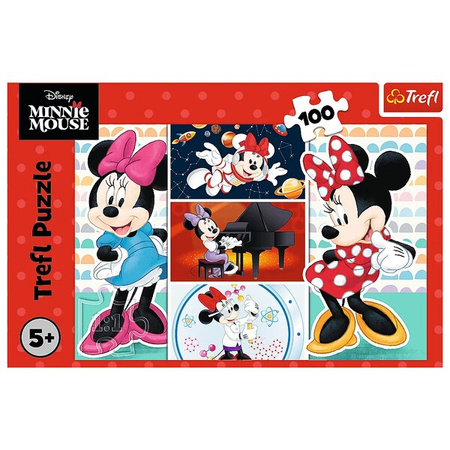 Puzzle Trefl 100 Zabawna Minnie Disney 165173