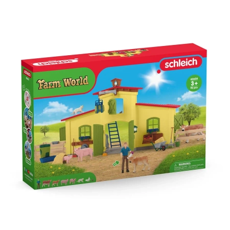 Schleich Duża farma ze zwierzętami i akcesoriami Farm World 652290