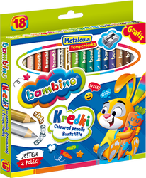 Maj kredki bambino 18kol w opr.drewn.+Temp.000348