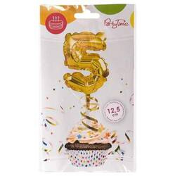 Balon foliowy na patyczku 5 złoty 209263