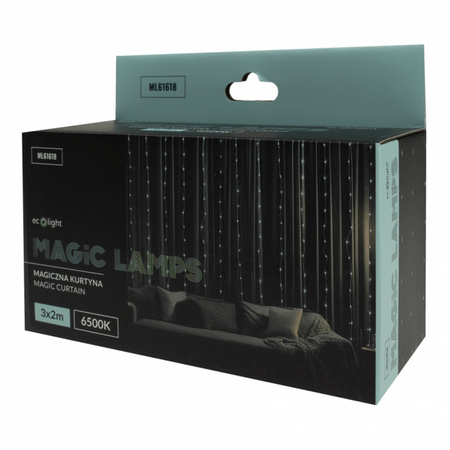 Magiczna kurtyna 400 led 3m x 2m 6500K DC5V 616183