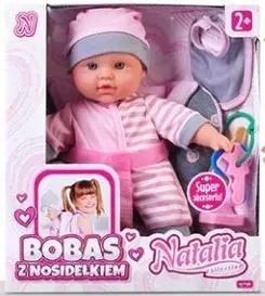 Lalka Natalia bobas z nosidełkiem 28cm 122644