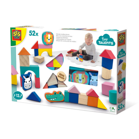 Ses Creative Drewniane klocki kolorowe 131432