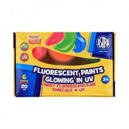 Farby fluorescencyjne Astra 6 kol x 20ml Standard box 207230