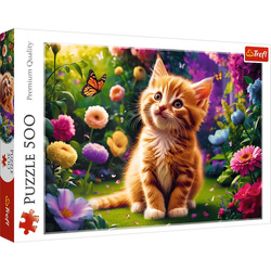 Puzzle Trefl 500 Uroczy kotek 375251