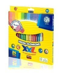 Kredki ołówkowe 24kol lid.4mm heksagonalne astra