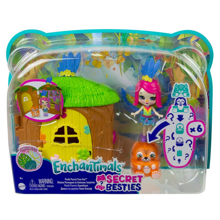 Enchantimals gtm49/gtm46 domek zwierzątek lalka peeki parrot 