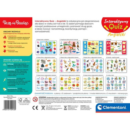 Clementoni Uczę się bawiąc! Interaktywny quiz Angielski 509430