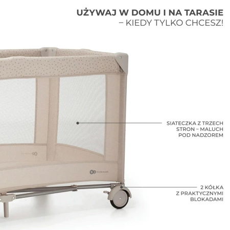 Kinderkraft JOY 2 Beige Łożeczko turystyczne 925124
