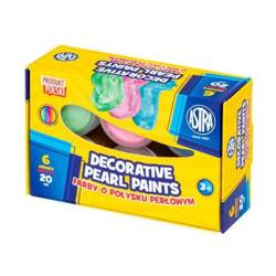 Farby dekoracyjne Astra o połysku perłow.6 kol x 20ml Standard box 207247