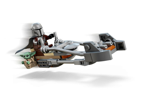 LEGO 75436 STAR WARS Śmigacz Mandalorianina i Grogu dla dzieci 062951