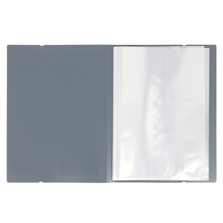 Strigo Album ofertowy A4 20 koszulek z gumką szary 854973